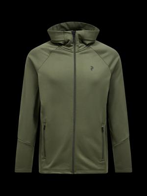 Peak Performance Rider Essentials Midlayer Zip Hood Fleece Heren Pine Needle/Pine Needle XL