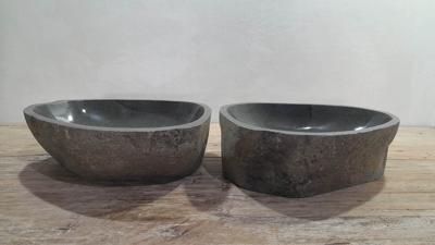 Riviersteen waskommen set RM250350AB, 47x40x15 cm