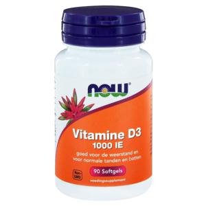 NOW Vitamine D3 1000IE (90 softgels)