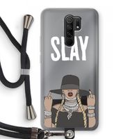 Slay All Day: Xiaomi Redmi 9 Transparant Hoesje met koord