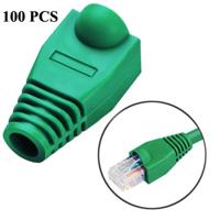 100 stuks netwerk Kabel laarzen Cap Cover voor RJ45, groen