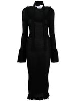 Blumarine haut en maille nervurée à volants - Noir