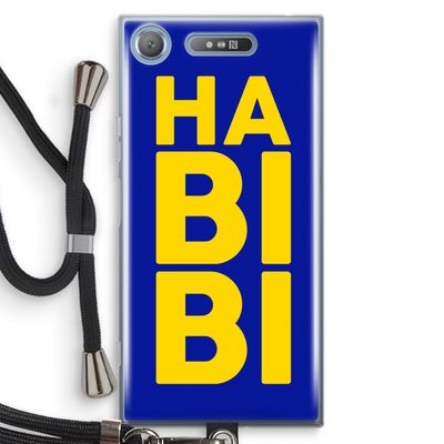 Habibi Blue: Sony Xperia XZ1 Transparant Hoesje met koord