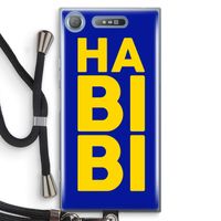 Habibi Blue: Sony Xperia XZ1 Transparant Hoesje met koord
