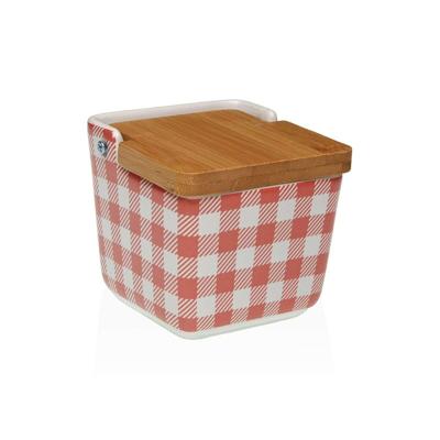 Zoutvaatje met deksel Versa VICHY Keramisch 8,8 x 8,5 x 8,8 cm