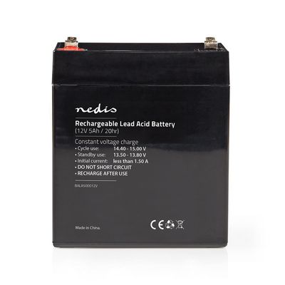 Nedis Oplaadbare Loodaccu | Lead-Acid | 12 V | 5000 mAh | 1 stuks - BALA500012V BALA500012V