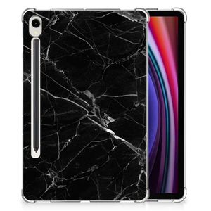 Samsung Galaxy Tab S9 Tablet Back Cover Marmer Zwart - Origineel Cadeau Vader