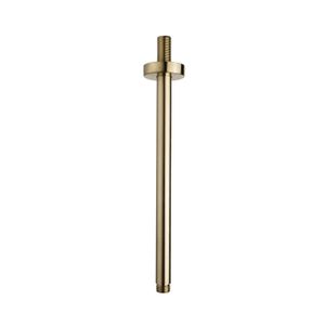 Luxe Douche-Arm Wiesbaden Rond Plafondbevestiging 30 cm Geborsteld Messing Goud