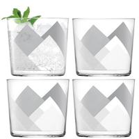 L.S.A. Peaks Tumbler Glas 310 ml Set van 4 Stuks