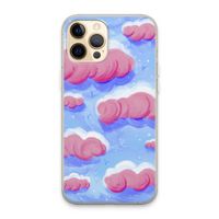 Roze wolken met vogels: iPhone 13 Pro Max Transparant Hoesje