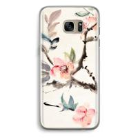 Japanse bloemen: Samsung Galaxy S7 Edge Transparant Hoesje
