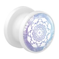 Tunnel met Mandala-design Acryl Tunnels & Plugs - thumbnail