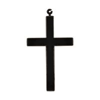 Verkleed Paus/Bisschop/Priester&amp;nbsp;kruis - aan ketting&amp;nbsp;- zwart - 22 cm   -