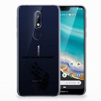 Nokia 7.1 Silicone-hoesje Gun Don't Touch My Phone - thumbnail