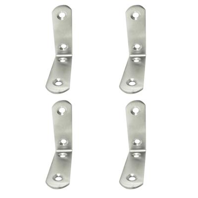 Hoeksteun EDM 86092 an24 Roestvrij staal 6 x 6 x 1,9 cm 4 Stuks
