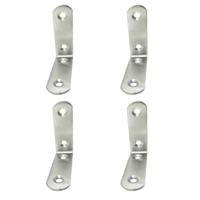 Hoeksteun EDM 86092 an24 Roestvrij staal 6 x 6 x 1,9 cm 4 Stuks