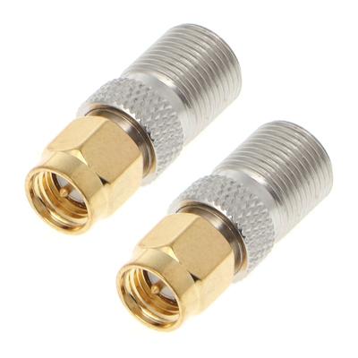 2 stks SMA female naar F vrouwelijke RF coaxiale connector