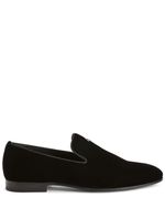 Giuseppe Zanotti mocassins en velours - Noir