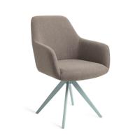Jesper Home Draaibare Eetkamerstoel 'Hiroo' Turn Mint, kleur Foggy Fusion