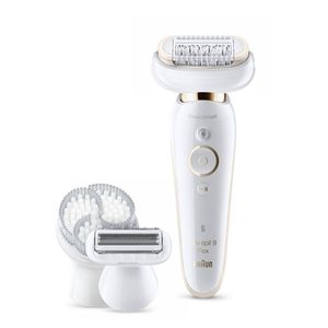 Braun Silk-épil 9 Flex 9-030 - Epilator Voor Vrouwen Met Flexibele Kop Voor Ontharen, Wit/Goud