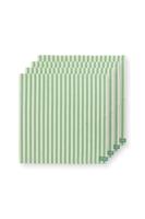 Pip Studio Set/4 Servetten Strepen Licht Groen