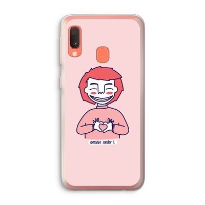 Hartje: Samsung Galaxy A20e Transparant Hoesje