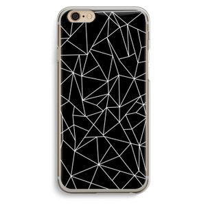 Geometrische lijnen wit: iPhone 6 / 6S Transparant Hoesje