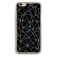 Geometrische lijnen wit: iPhone 6 / 6S Transparant Hoesje