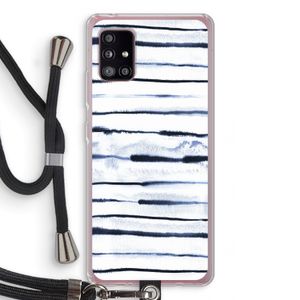 Ink Stripes: Samsung Galaxy A51 5G Transparant Hoesje met koord