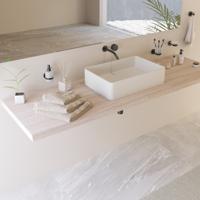 Opbouw Waskom Ideavit Solidtop 60x40x15 cm Solid Surface Mat Wit