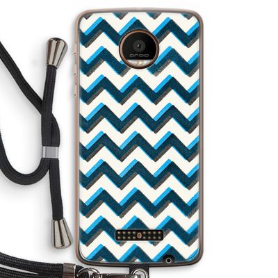 Onderbroken lijn: Motorola Moto Z Force Transparant Hoesje met koord