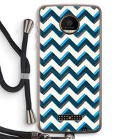 Onderbroken lijn: Motorola Moto Z Force Transparant Hoesje met koord