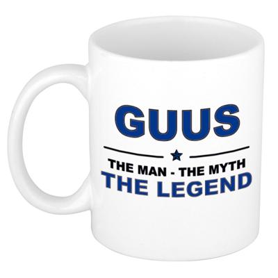 Guus cadeau mok - man myth legend - naam koffiemok - 300 ml - collega - vaderdag