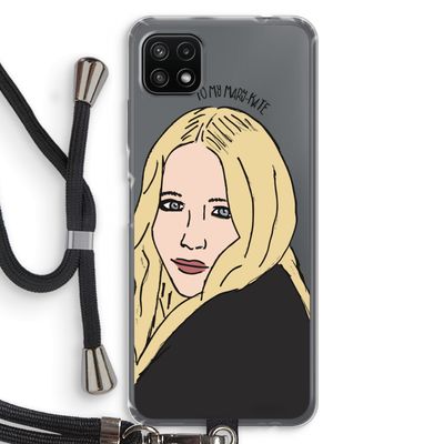 Mary Kate: Samsung Galaxy A22 5G Transparant Hoesje met koord