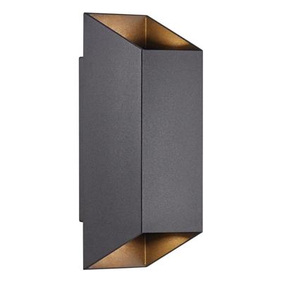Kleine Up & down buitenlamp zwart met 2 GU10 fittingen Nordlux Nico 23 cm