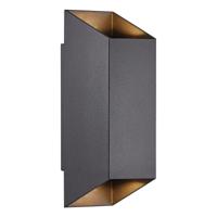 Kleine Up & down buitenlamp zwart met 2 GU10 fittingen Nordlux Nico 23 cm