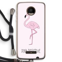 Pink positive: Motorola Moto Z Force Transparant Hoesje met koord