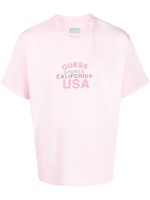 GUESS USA t-shirt en coton à logo imprimé - Rose