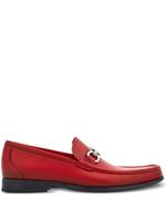 Ferragamo mocassins en cuir à plaque Gancini - Rouge