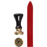 Creativ Company Zegel set, d 17 mm, rood, 1 set