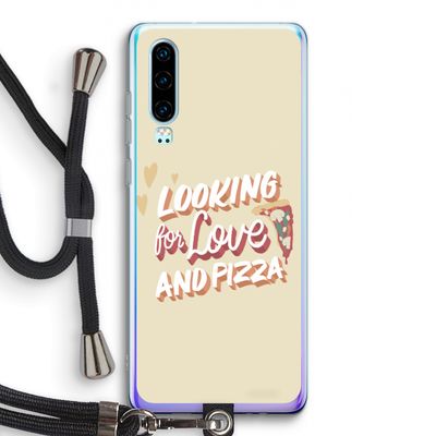Pizza is the answer: Huawei P30 Transparant Hoesje met koord