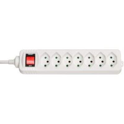 Lindy 73168 Binnen 7AC outlet(s) Wit power uitbreiding