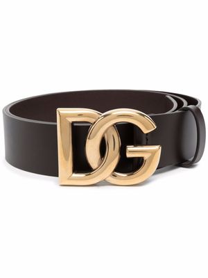 Dolce & Gabbana ceinture DG à logo - Marron