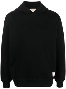 Emporio Armani hoodie en coton biologique à patch logo - Noir