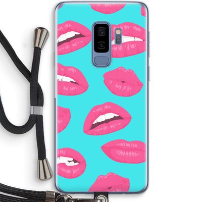 Bite my lip: Samsung Galaxy S9 Plus Transparant Hoesje met koord