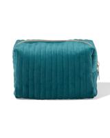 HEMA Toilettas 21x14cm velours rib groen