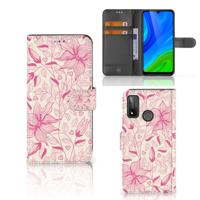 Huawei P Smart 2020 Hoesje Pink Flowers
