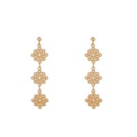 Day&Eve Bungelende Oorbellen Triple Roset Goud