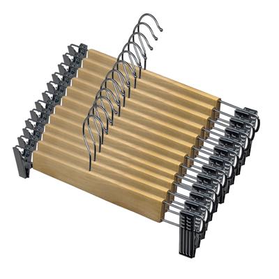 Broeken/rokken kledinghangers - set 15x stuks - hout - 33 cm