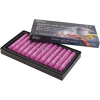 Gallery Oliepastel, L: 7 cm, d 11 mm, dikte 11 mm, purper, 12 stuk/ 1 doos